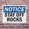 Signmission Stay Off Rocks, 18 in W x Rectangle, Plastic OS-2PACK-NS-P-1218-L-18437 - alternate 5